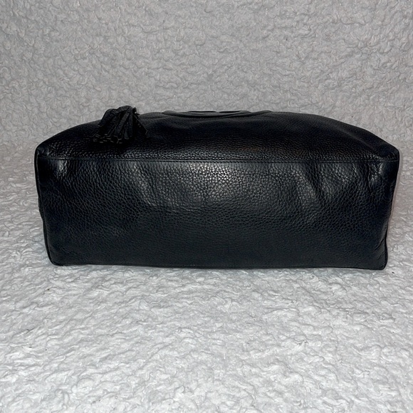 Gucci Interlocking G Soho Chain Large Shoulder Bag Purse Black Rare all Leather - Picture 10 of 17